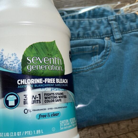 🌞 Free 🇺🇸 People Lagoon Blue Cropped 5 Pocket Denim Jeans 👖 Pull Up Straps! - Picture 17 of 17